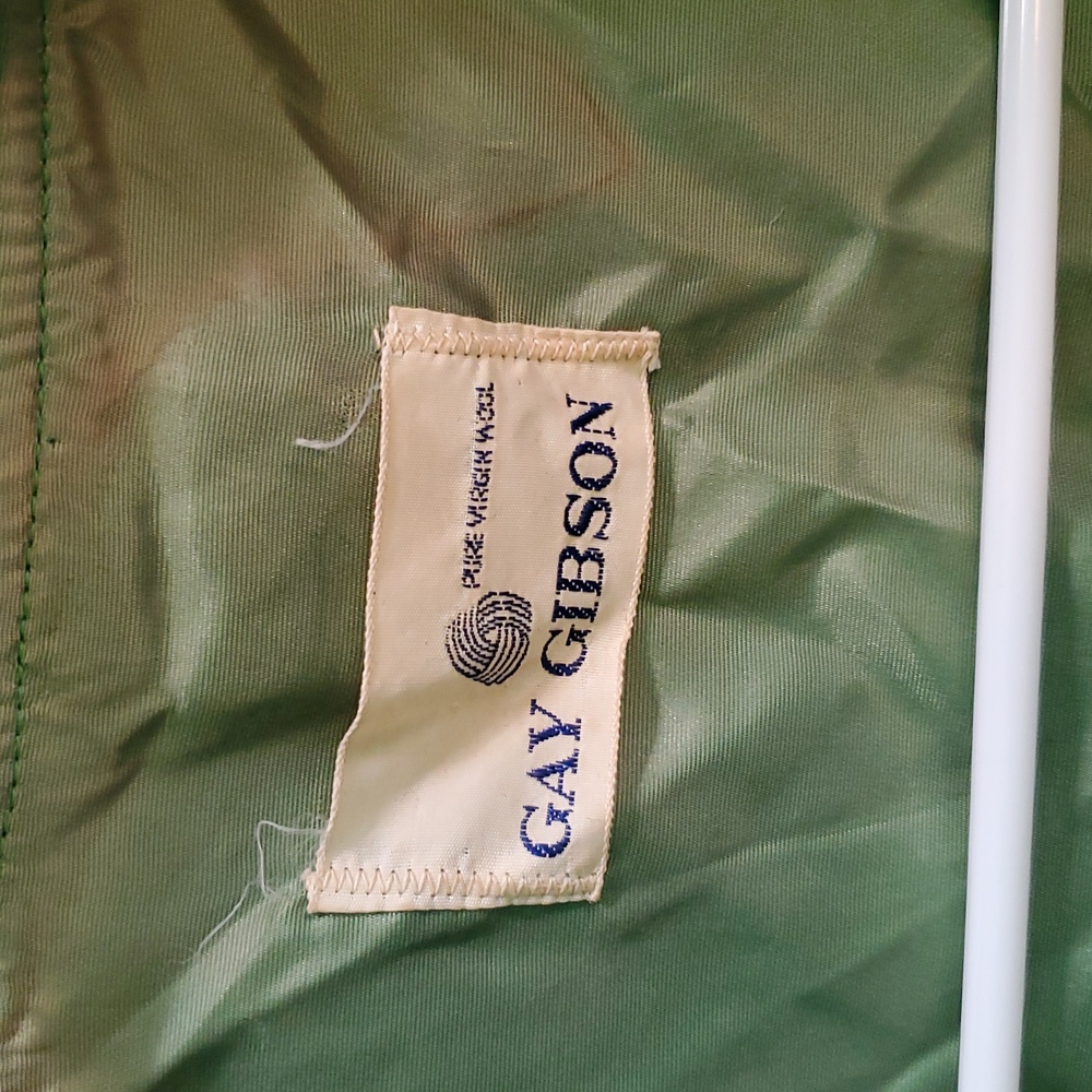 Vintage 60s Gay Gibson 100% Virgin Wool Mod Collar Dress - Picture 14 of 16